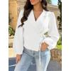 imageCicy Bell Womens Puff Long Sleeve Blazers V Neck Wrap Cropped Trench Coat Work Office Dressy Casual Suit JacketsWhite