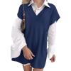 imageCicy Bell Womens V Neck Sleeveless Sweater Vest Oversized Ribbed Knit Side Slit Pullover Tank TopsNavy Blue