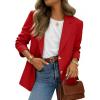 imageCicy Bell Womens Business Casual Blazers Long Sleeve Button Down Work Suit Jackets Lapel Collared Lightweight BlazerRed