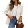 imageCicy Bell Womens Business Casual Blazers Long Sleeve Button Down Work Suit Jackets Lapel Collared Lightweight BlazerWhite