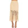 imageCicy Bell Womens Hollow Out Maxi Skirts Summer High Waisted Boho Fringe Hem Skirt Beach Vacation OutfitsApricot