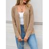 imageCicy Bell Womens Button Up Cardigan Sweaters Blazer Trendy Lightweight V Neck Long Sleeve Sweater Tops Khaki