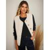 imageCicy Bell Womens Crew Neck Long Sleeve Sweater Trendy Casual Scallop Trim Fall Knit Lightweight Pullover TopsBlack