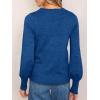 imageCicy Bell Womens Crew Neck Long Sleeve Sweater Trendy Casual Scallop Trim Fall Knit Lightweight Pullover TopsNavy Blue