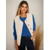 imageCicy Bell Womens Crew Neck Long Sleeve Sweater Trendy Casual Scallop Trim Fall Knit Lightweight Pullover TopsNavy Blue