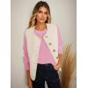 imageCicy Bell Womens Crew Neck Long Sleeve Sweater Trendy Casual Scallop Trim Fall Knit Lightweight Pullover TopsPink