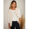 imageCicy Bell Womens Crew Neck Long Sleeve Sweater Trendy Casual Scallop Trim Fall Knit Lightweight Pullover TopsWhite