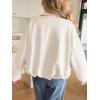 imageCicy Bell Womens Faux Suede Bomber Jackets Oversized Cropped Zip Up Lapel Coats Fall Casual OuterwearsBeige