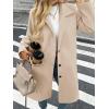 imageCicy Bell Womens Long Pea Coats Single Breasted Lapel Jackets Casual Oversized Wool Blend Overcoats with PocketsApricot