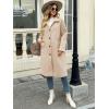 imageCicy Bell Womens Long Pea Coats Single Breasted Lapel Jackets Casual Oversized Wool Blend Overcoats with PocketsApricot