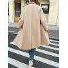 imageCicy Bell Womens Long Pea Coats Single Breasted Lapel Jackets Casual Oversized Wool Blend Overcoats with PocketsApricot