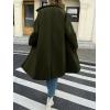 imageCicy Bell Womens Long Pea Coats Single Breasted Lapel Jackets Casual Oversized Wool Blend Overcoats with PocketsArmy Green