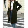 imageCicy Bell Womens Long Pea Coats Single Breasted Lapel Jackets Casual Oversized Wool Blend Overcoats with PocketsArmy Green