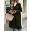imageCicy Bell Womens Long Pea Coats Single Breasted Lapel Jackets Casual Oversized Wool Blend Overcoats with PocketsArmy Green