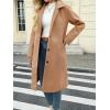 imageCicy Bell Womens Long Pea Coats Single Breasted Lapel Jackets Casual Oversized Wool Blend Overcoats with PocketsCamel