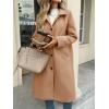 imageCicy Bell Womens Long Pea Coats Single Breasted Lapel Jackets Casual Oversized Wool Blend Overcoats with PocketsCamel