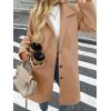 imageCicy Bell Womens Long Pea Coats Single Breasted Lapel Jackets Casual Oversized Wool Blend Overcoats with PocketsCamel