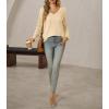 imageCicy Bell Womens Long Sleeve Tops Trendy V Neck Ribbed Lightweight Shirts Dressy Casual Loose Fit BlousesBeige
