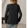 imageCicy Bell Womens Long Sleeve Tops Trendy V Neck Ribbed Lightweight Shirts Dressy Casual Loose Fit BlousesBlack
