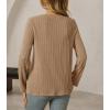imageCicy Bell Womens Long Sleeve Tops Trendy V Neck Ribbed Lightweight Shirts Dressy Casual Loose Fit BlousesKhaki