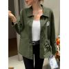 imageCicy Bell Womens Oversized Denim Jackets Boyfriends Button Down Utility Jean Jackets Vintage Y2k Fall CoatArmy Green
