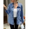 imageCicy Bell Womens Oversized Denim Jackets Boyfriends Button Down Utility Jean Jackets Vintage Y2k Fall CoatBlue