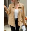imageCicy Bell Womens Oversized Denim Jackets Boyfriends Button Down Utility Jean Jackets Vintage Y2k Fall CoatKhaki