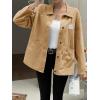 imageCicy Bell Womens Oversized Denim Jackets Boyfriends Button Down Utility Jean Jackets Vintage Y2k Fall CoatKhaki