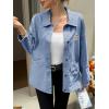 imageCicy Bell Womens Oversized Denim Jackets Boyfriends Button Down Utility Jean Jackets Vintage Y2k Fall CoatLight Blue