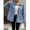 imageCicy Bell Womens Oversized Denim Jackets Boyfriends Button Down Utility Jean Jackets Vintage Y2k Fall CoatLight Blue