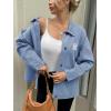 imageCicy Bell Womens Oversized Denim Jackets Boyfriends Button Down Utility Jean Jackets Vintage Y2k Fall CoatLight Blue