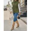 imageCicy Bell Womens Puffer Quilted Vest Lightweight Stand Collar Cap Sleeve Jackets Button Down Padded Gilet Winter OuterwearArmy Green
