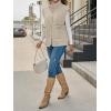 imageCicy Bell Womens Puffer Quilted Vest Lightweight Stand Collar Cap Sleeve Jackets Button Down Padded Gilet Winter OuterwearLight Khaki