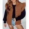 imageCicy Bell Womens Ruffle Cap Sleeve Puffer Vests Quilted Trendy Button Down Padded Jackets Gilet Winter Outerwear VestBrown