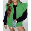 imageCicy Bell Womens Ruffle Cap Sleeve Puffer Vests Quilted Trendy Button Down Padded Jackets Gilet Winter Outerwear VestGreen