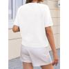 imageCicy Bell Womens Short Sleeve Sweater Crewneck Knit Tops Fall Casual Loose Pullovers ShirtsWhite