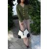 imageCicy Bell Womens Button Up Cardigan Sweaters Blazer Trendy Lightweight V Neck Long Sleeve Sweater TopsArmy Green