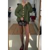 imageCicy Bell Womens Button Up Cardigan Sweaters Blazer Trendy Lightweight V Neck Long Sleeve Sweater TopsArmy Green