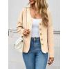 imageCicy Bell Womens Button Up Cardigan Sweaters Blazer Trendy Lightweight V Neck Long Sleeve Sweater TopsCream