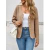 imageCicy Bell Womens Button Up Cardigan Sweaters Blazer Trendy Lightweight V Neck Long Sleeve Sweater TopsKhaki