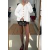 imageCicy Bell Womens Button Up Cardigan Sweaters Blazer Trendy Lightweight V Neck Long Sleeve Sweater TopsWhite