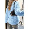imageCicy Bell Womens Oversized Cable Knit Sweaters Long Sleeve Crewneck Chunky Loose Fit Pullover TopsBlue