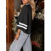 imageCicy Bell Womens Oversized Sweater 34 Sleeve Mock Neck Color Block Chunky Knit Sweaters Casual Fall Pullover TopsBlack