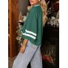 imageCicy Bell Womens Oversized Sweater 34 Sleeve Mock Neck Color Block Chunky Knit Sweaters Casual Fall Pullover TopsGreen