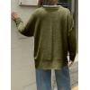 imageCicy Bell Womens Oversized Sweaters Casual Long Sleeve Knit Pullover Tops Crewneck Trendy Slouchy Fall Tunic TopsArmy Green