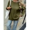 imageCicy Bell Womens Oversized Sweaters Casual Long Sleeve Knit Pullover Tops Crewneck Trendy Slouchy Fall Tunic TopsArmy Green
