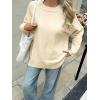 imageCicy Bell Womens Oversized Sweaters Casual Long Sleeve Knit Pullover Tops Crewneck Trendy Slouchy Fall Tunic TopsBeige