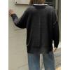 imageCicy Bell Womens Oversized Sweaters Casual Long Sleeve Knit Pullover Tops Crewneck Trendy Slouchy Fall Tunic TopsBlack