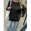 imageCicy Bell Womens Oversized Sweaters Casual Long Sleeve Knit Pullover Tops Crewneck Trendy Slouchy Fall Tunic TopsBlack