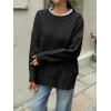 imageCicy Bell Womens Oversized Sweaters Casual Long Sleeve Knit Pullover Tops Crewneck Trendy Slouchy Fall Tunic TopsBlack